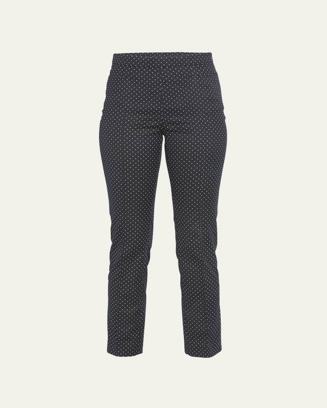 Franca Polka-Dot Stretch Polka-Dot Pants